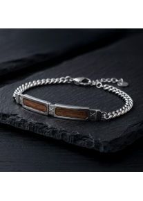 Holzkern Bracelets Men Silver and Walnut