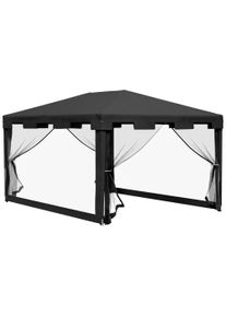 Outsunny Waterproof 4 x 3 m Party Tent Wedding Gazebo Outdoor Waterproof PE Canopy Shade with Panel | Aosom Ireland