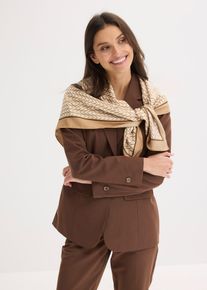 bonprix Duża chusta w graficzny wz&oacute;r, brązowy, onesize