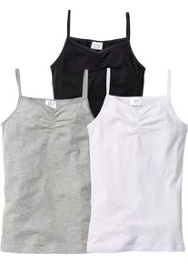 bonprix Maiou cu bumbac organic moale (set/3 buc.), alb, 128/134