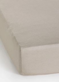 bonprix Prześcieradło z gumką z wiskozy z bambusem, szary, 100/200 cm