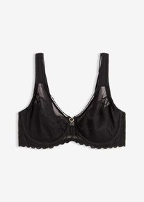 bonprix Biustonosz minimizer z wyściełanymi ramiączkami, czarny, 100I