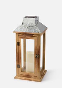 Solcellelanterne, beige, st&oslash;rrelse 40x18 cm, bonprix