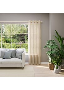 Neutex for you! Vorhang nach Ma&szlig; NEUTEX FOR YOU "EVA", beige (hellbeige), B:550cm H:245cm, Obermaterial: 100% Polyester, Gardinen nach Ma&szlig;, Vorhang nach Ma&szlig;, Uni-Voile mit elegantem Glanz