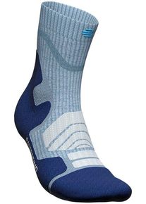 Sportsocken Bauerfeind "Outdoor Merino Mid Cut Socks, Women", Damen, Gr. 39-42, blau (sky blau), Obermaterial: 57% Polyamid, 35% Wolle, 8% Elasthan, Socken Sportsocken, f&uuml;r Damen