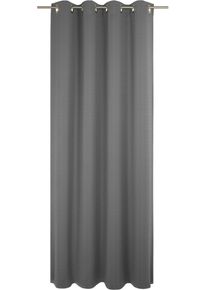 Vorhang WIRTH "Sunday", grau (dunkelgrau), B:142cm H:215cm, Jacquard, Baumwolle, Polyester, Gardinen, Vorhang, nach Ma&szlig;