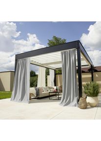 Neutex for you! Vorhang nach Ma&szlig; NEUTEX FOR YOU "Outdoorvorhang SOLERO", grau, B:300cm H:160cm, Jacquard, Obermaterial: 100% Polyacryl, Gardinen nach Ma&szlig;, Vorhang nach Ma&szlig;, Uni Outdoorvorhang mit leichter Struktur