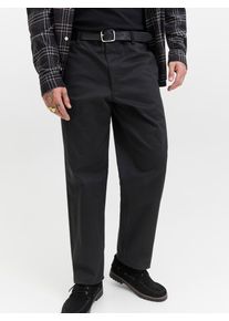 Jack & Jones Chinohose JACK & JONES "JPSTKANE MASON EASY CARE CHINO SN", Herren, Gr. 32, L&auml;nge 32, schwarz, Web, Obermaterial: 98% Baumwolle, 2% Elasthan, unifarben, relaxed fit kn&ouml;chellang, Hosen Chinohose