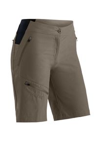 Outdoorhose Maier Sports "Inara Short Vario", Damen, Gr. 38, Normalgr&ouml;&szlig;en, braun (schlamm), 90% Polyamid, 10% Elasthan, Hosen Outdoorhose, Damen Shorts, kurze Wanderhose, Outdoor-Hose, 4 Taschen, Regular Fit