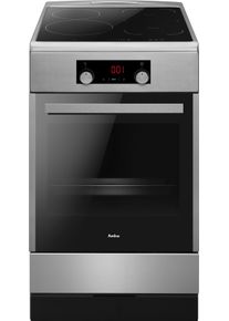 Amica Induktions-Standherd "SHI 905 150", Energieeffizienz: A, silber (edelstahlfarben), Herdsets, Komfortables Kochen und Backen mit moderner und einfacher Handhabung, Induktions-Standherd