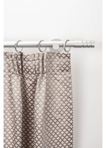 Gardinenstange Garesa "EASY", silber (silberfarben), L:400cm &Oslash;:20mm, Aluminium, Gardinenstangen, Gardinenstange, Vorhanggarnitur, verl&auml;ngerbar, Endknopf m. Rillen, Alu, m. Ringe