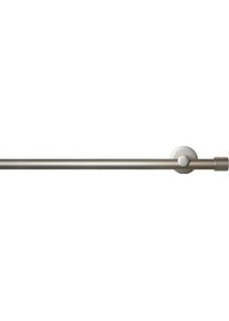 Gardinenstange Garesa "SEFRA", grau (nickelfarben), L:440cm &Oslash;:16mm, Aluminium, Gardinenstangen, Gardinenstange, Vorhanggarnitur,Innenlaufgarnitur, verl&auml;ngerbar, Endknopf Kappe
