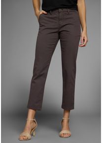 7/8-Hose DELMAO, Damen, Gr. 44L, N-Gr, schwarz, Web, Obermaterial: 98% Baumwolle, 2% Elasthan, unifarben, bequem 7/8-L&auml;nge, Hosen 7/8-Hose, mit funktionalen Eingriff- & Ziertaschen