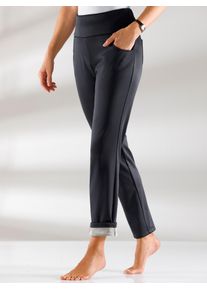 Schlupfhose Classic Basics, Damen, Gr. 54, Normalgr&ouml;&szlig;en, schwarz, 97% Polyester, 3% Elasthan, unifarben, lang, Hosen Schlupfhose