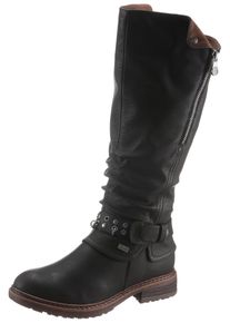 Winterstiefel Rieker, Damen, Gr. 43, Varioschaft, schwarz, Lederimitat, Schuhe Winterstiefel, Winterboots, Blockabsatz, mit TEX-Membran, Varioschaft