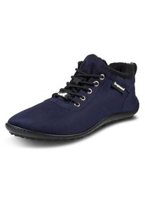 Barfu&szlig;schuh Leguano "GALAXO", Damen, Gr. 39, Warmfutter, blau (dunkelblau), Textil, Schuhe Barfu&szlig;schuh, Komfortschuh, Flats, Schn&uuml;rschuh mit spezieller Halbkugel-Laufsohle