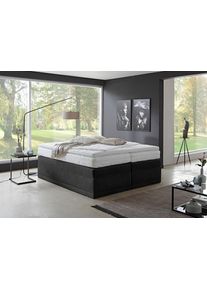 Boxspringbett "Ibiza in den Breiten 160x200, 180x200cm & 200x200cm", schwarz, B:160cm L:200cm, Westfalia Schlafkomfort, Komplettbetten, Boxspringbett