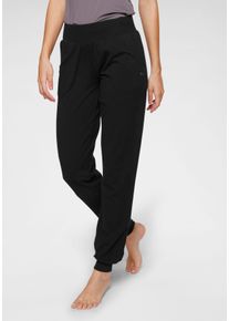 Yogahose OCEAN SPORTSWEAR "Soulwear - Yoga & Relax Pants - Loose Fit", Damen, Gr. 46, N-Gr, schwarz, Obermaterial: 56% Baumwolle, 38% Viskose, 6% Elasthan, bequem lang, Hosen Yogahose, Seitliche Eingrifftaschen und B&uuml;ndchen f&uuml;r bequemen Sitz, Topseller
