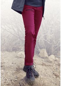active by Lascana Trekkinghose LASCANA ACTIVE, Damen, Gr. 44, N-Gr, rot, Web, Obermaterial: 95% Polyamid, 5% Elasthan, unifarben, Basic lang, Hosen Trekkinghose, mit 3 Zipper Taschen