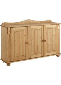 Sideboard OTTO HOME "Adele", beige (gelaugt, ge&ouml;lt), B:130cm H:90,7cm T:39,5cm, Sideboards, Sideboard, Kommode, 3-t&uuml;rig, Breite 130 cm, aus massiver Kiefer, FSC