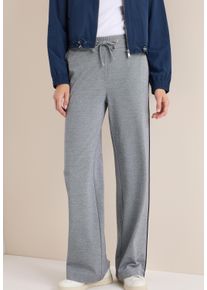 Jogginghose Cecil "Style Neele", Damen, Gr. XXL (46), L&auml;nge 30, grau (urban dunkelblau (l&auml;nge 30)), Web, Obermaterial: 53% Polyester, 37% Viskose, 10% Elasthan. Futter: 100% Polyester, meliert, loose fit kn&ouml;chellang, Hosen Jogginghose, mit Gallonstreifen