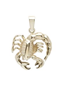 Kettenanh&auml;nger OSTSEE-SCHMUCK "OSTSEE-SCHMUCK Anh&auml;nger Tierkreiszeichen Skorpion", gelb (wei&szlig;, neutral), Schmuckanh&auml;nger, Damen, 25 x 19mm, Gelbgold 333, 2,2 g, Kettenanh&auml;nger