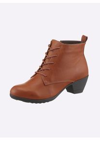 Stiefelette Andrea Conti, Damen, Gr. 37, braun (cognac), Lederimitat, Schuhe Stiefelette