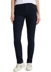 Slim-fit-Jeans Mustang "Rebecca", Damen, Gr. 30, L&auml;nge 32, blau (rinse washed), Denim/Jeans, Obermaterial: 65% Baumwolle, 31% Polyester, 4% Elasthan, lang, Jeans Slim-fit-Jeans