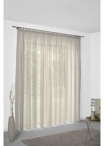 Vorhang WIRTH "Sunday", beige, B:142cm H:255cm, Jacquard, Baumwolle, Polyester, Gardinen, Vorhang, nach Ma&szlig;