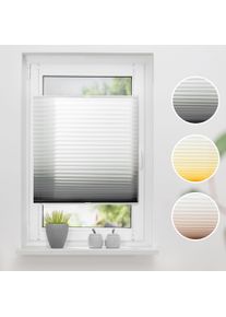 Plissee K-home "Farbverlauf Sunrise" Gr. 1, grau (grau, wei&szlig;), B:40cm H:130cm, Obermaterial: 100% Polyester, Plissees, Plissee