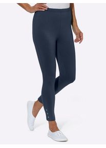 Leggings Classic Basics, Damen, Gr. 52, Normalgr&ouml;&szlig;en, blau (marine), 95% Baumwolle, 5% Elasthan, unifarben, 7/8-L&auml;nge, Hosen Leggings