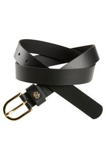 Lederg&uuml;rtel BOSS "Scarlet Sz25", Damen, Gr. 100, schwarz (schwarz 001), Leder, unifarben, G&uuml;rtel Lederg&uuml;rtel, mit Stacked-Logo
