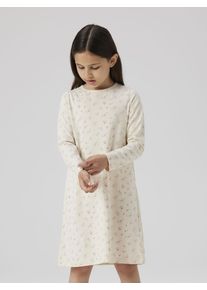 Shorty name it "NKFNIGHTGOWN FLOWER NOOS", M&auml;dchen, Gr. 158/164, beige (turtledove), Jersey, Obermaterial: 95% Baumwolle, 5% Elasthan, bedruckt, regular fit knielang, Rundhals, Homewear-Sets Shorty