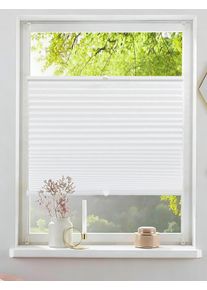 Plissee OTTO HOME "LORRANA", wei&szlig;, B:80cm H:130cm, Obermaterial: 100% Polyester, Plissees, Plissee, Fixma&szlig;, moderner Lichtschutz, flexibel verspannt - NEUHEIT