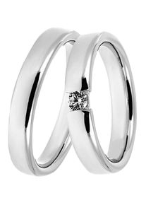 Trauring DOOSTI "Schmuck Geschenk Silber 925 Trauring Ehering Partnerring LIEBE" Gr. 66, silber (silberfarben), Fingerringe, Damen, 66, ohne Zirkonia, Silber 925 (Sterlingsilber), 4mm, Trauring, Made in Germany - wahlweise mit oder ohne Zirkonia