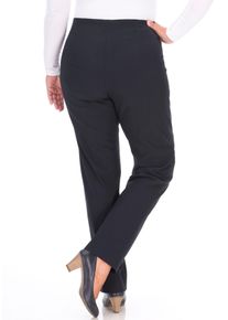 Schlupfhose KjBRAND "SUSIE Bengaline", Damen, Gr. 54 (27), K-Gr, blau (marine), Web, Obermaterial: 80% Viskose, 17% Polyamid, 3% Elasthan, gerade lang, Hosen Schlupfhose, Sommerhose mit Schlupfbund