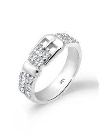 Silberring Elli "Ring G&uuml;rtel Basic Zirkonia 925 Silber" Gr. 64, wei&szlig;, Fingerringe, Damen, 64, Silber 925 (Sterlingsilber), Silberring