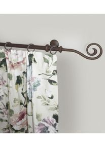 Gardinenstange Garesa "ESPERANCA", braun (rost), L:430cm &Oslash;:16mm, Metall, Gardinenstangen, Gardinenstange, Vorhanggarnitur, verl&auml;ngerbar, Endknopf Spirale, Eisen, mit Ringe