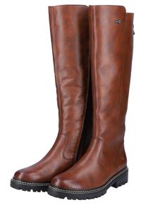 Stiefel Remonte, Damen, Gr. 38, Normalschaft, braun, Leder, Schuhe Stiefel, Blockabsatz, Businesschuh, Langschaftstiefel Innenrei&szlig;verschluss