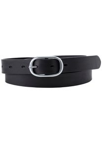 Levi's Lederg&uuml;rtel LEVI'S "WOMEN'S CHARLIE BELT", Damen, Gr. 85, schwarz (regular schwarz), Leder, unifarben, G&uuml;rtel Lederg&uuml;rtel, mit Logopr&auml;gung