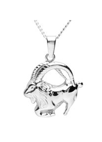 Kette mit Anh&auml;nger OSTSEE-SCHMUCK "- Tierkreiszeichen Steinbock - Silber 925/000 -" Gr. 45, silber (silber 925, silberfarben, wei&szlig;), Schmuck_Sets, Damen, 45, Silber 925 (Sterlingsilber), Kette mit Anh&auml;nger