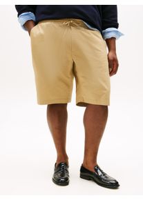 Tommy Hilfiger Big & Tall Shorts "BT-BROOKLYN PO PAPERT SHORTS-B", Herren, Gr. 42, N-Gr, braun (camel), Web, Obermaterial: 98% Baumwolle, 2% Elasthan, TOMMY HILFIGER BIG & TALL, unifarben, regular fit kurz, Hosen Shorts, Gro&szlig;e Gr&ouml;&szlig;en