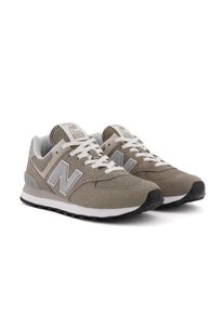Sneaker New Balance "WL574 Core", Damen, Gr. 41,5, grau (dunkelgrau, grau, wei&szlig;), Leder, Textil, Schuhe Sneaker