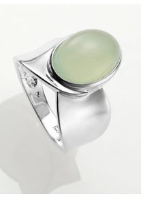 Fingerring Lady Gr. 22, hellgr&uuml;n, Fingerringe, Damen, 22, Glas Silber 925 (Sterlingsilber), Glas, Silber 925 (Sterlingsilber), Fingerring