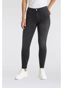 Skinny-fit-Jeans Only "ONLWOW &ndash; Skinny-Jeans mit Stretch f&uuml;r schlanke Silhouette", Damen, Gr. XXL (44), L&auml;nge 30, schwarz (washed schwarz), Denim/Jeans, Obermaterial: 64% Baumwolle, 31% Polyester, 3% Viskose, 2% Elasthan, unifarben, skinny fit lang, Jeans Skinny-fit-Jeans, Denim, skinny fit, destroyed Effekte