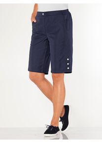 Bermudas Classic Basics, Damen, Gr. 44, Normalgr&ouml;&szlig;en, blau (marine), 100% Polyester, unifarben, kurz, Hosen Bermudas
