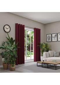 Neutex for you! Verdunkelungsvorhang NEUTEX FOR YOU "INSULA", rot (bordeaux), B:140cm H:180cm, Polyester, Gardinen, Verdunkelungsvorhang, Uni-Dimout f&uuml;r starke Verdunklung, nach Ma&szlig;