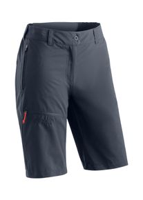 Outdoorhose Maier Sports "Lulaka Bermuda Loop", Damen, Gr. 42, Normalgr&ouml;&szlig;en, blau (graublau), 100% Polyester, Hosen Outdoorhose, Damen Shorts, kurze Wanderhose, Outdoor-Hose, 3 Taschen, Regular Fit