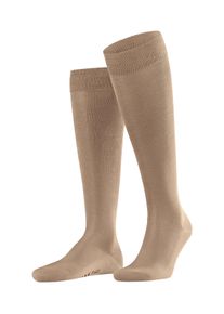Kniestr&uuml;mpfe Falke "Tiago", Herren, Gr. 41-42, braun (camel), Baumwollmischung, unifarben, normal, Socken Kniestr&uuml;mpfe, mit leichtem Glanz, atmungsaktiv