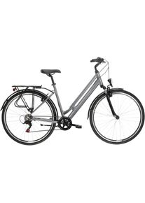 Cityrad KROSS "Sentio 1.0" Gr. 46, grau (grau, schwarz), Fahrr&auml;der, 46cm, 28 Zoll (71,12cm) hinten: 28 Zoll (71,12cm), Cityrad